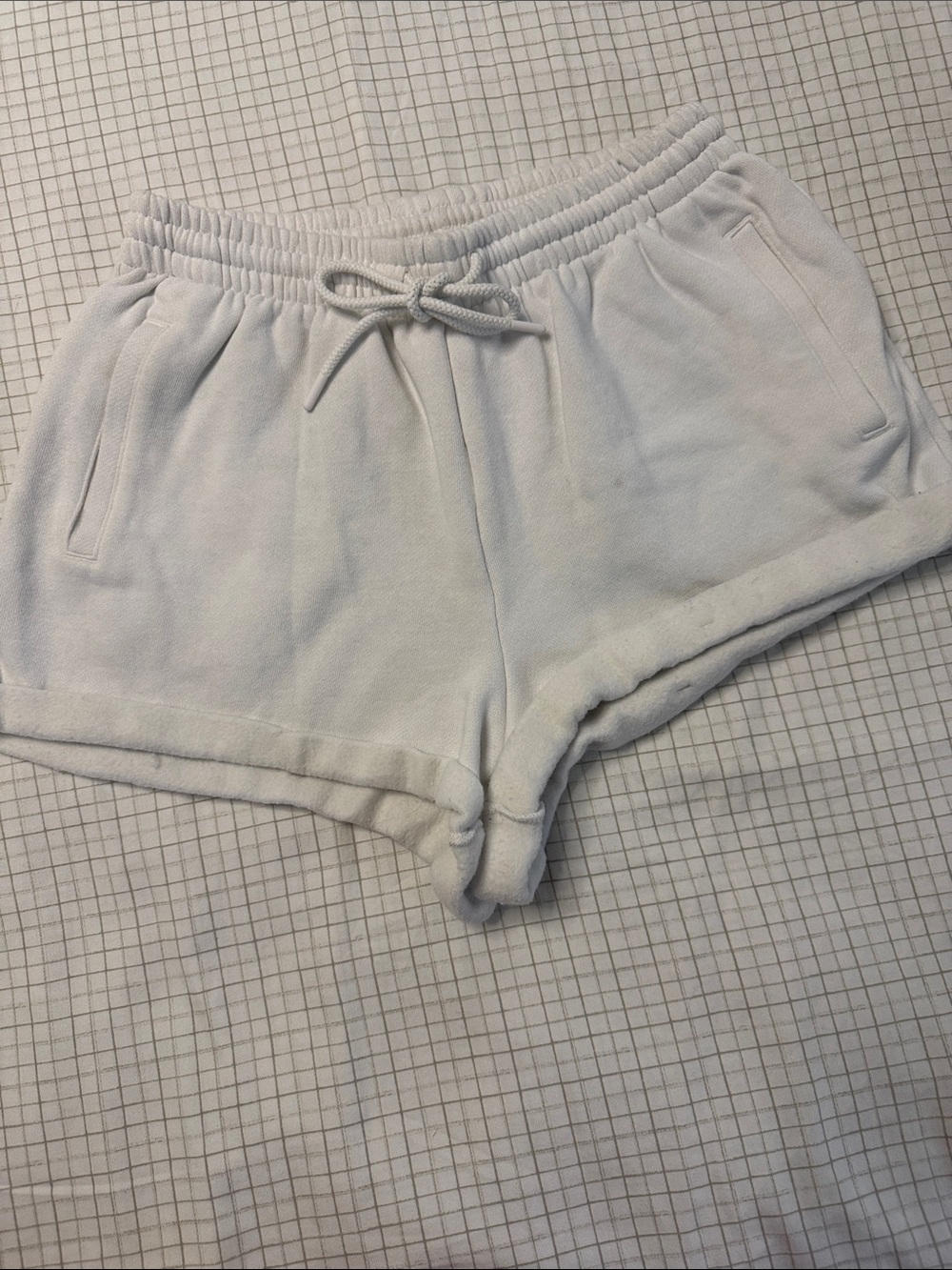 PINK Victoria's Secret White Athletic Drawstring Shorts